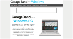 Desktop Screenshot of garagebandforwindows.com