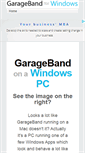 Mobile Screenshot of garagebandforwindows.com