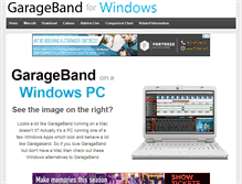 Tablet Screenshot of garagebandforwindows.com